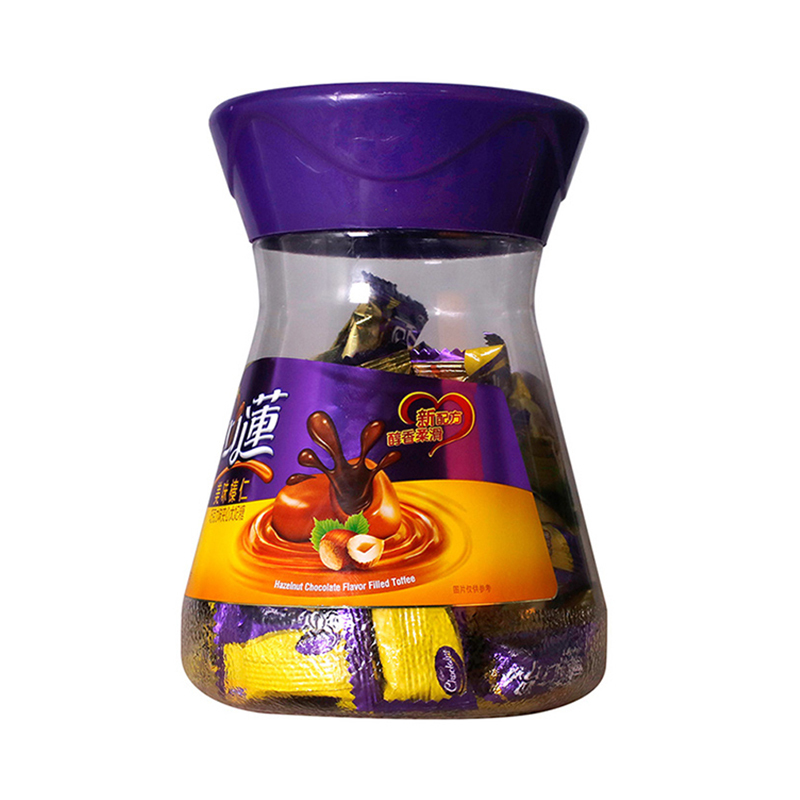 怡口莲 榛仁味巧克力味夹心太妃糖300g/罐 亿滋出品