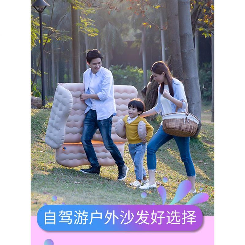 车载充气床轿车后排气垫床儿童睡垫车后座通用旅行床汽车内睡觉床 T2:[波浪纹+护头挡+儿童档]蓝色升级