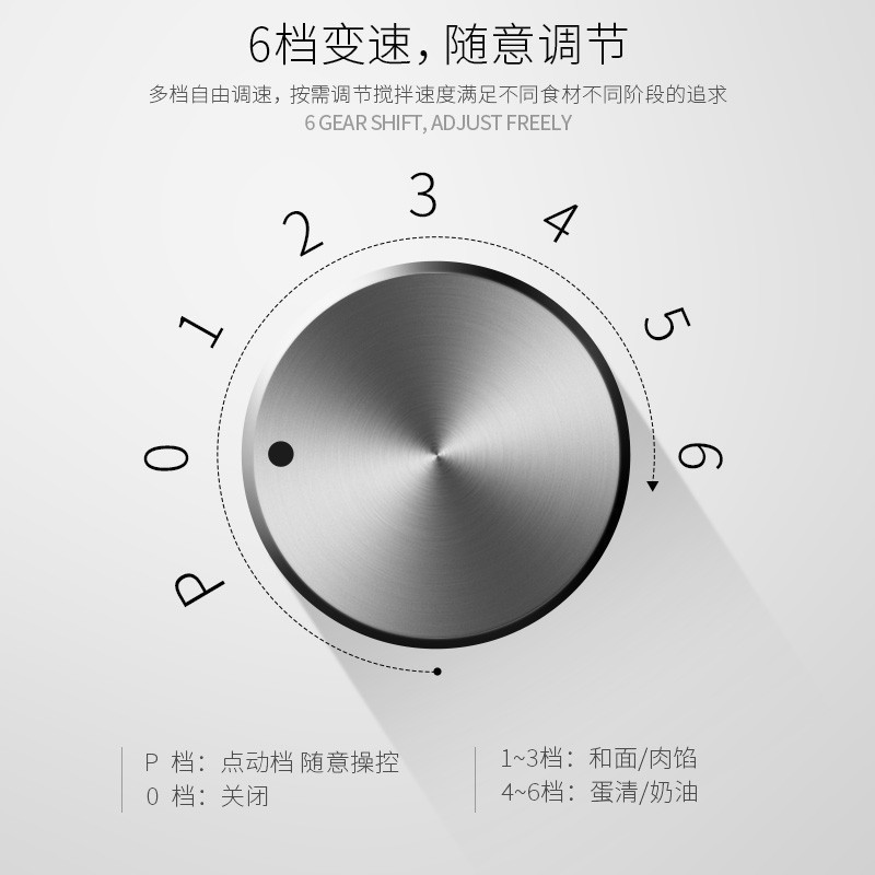 惠而浦（Whirlpool） 多功能厨师机WBL-MS508M 搅拌揉面机和面机家用商用打蛋器5L大容量