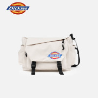 Dickies轻便斜挎包男士邮差包女休闲单肩包多功能帆布包大容量挎肩包黑色 白色