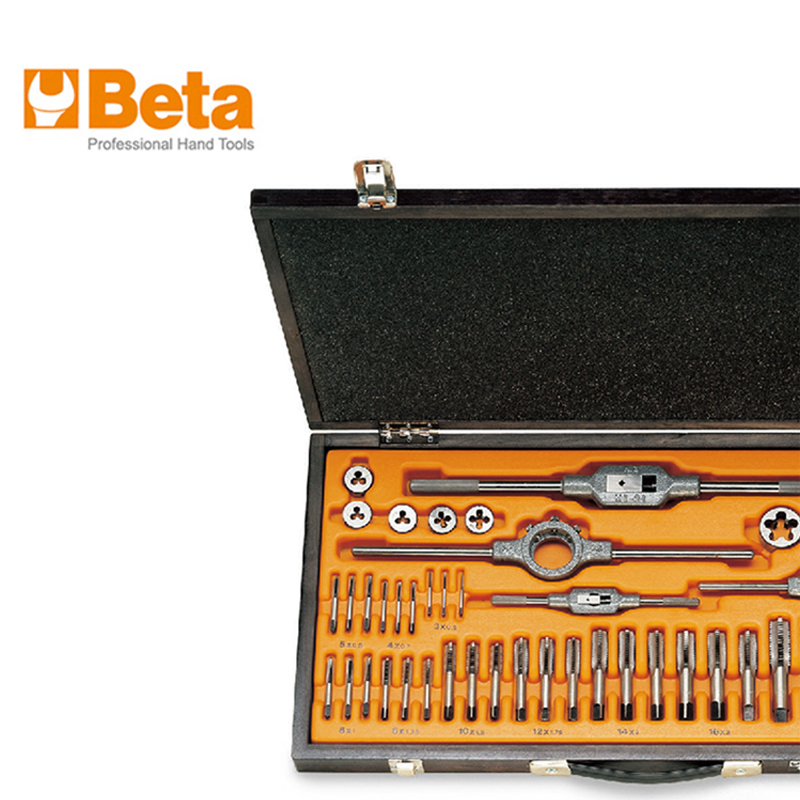 百塔(BETA) 446 /C48 48件装,公制铬钒钢丝锥,板牙组套高清大图