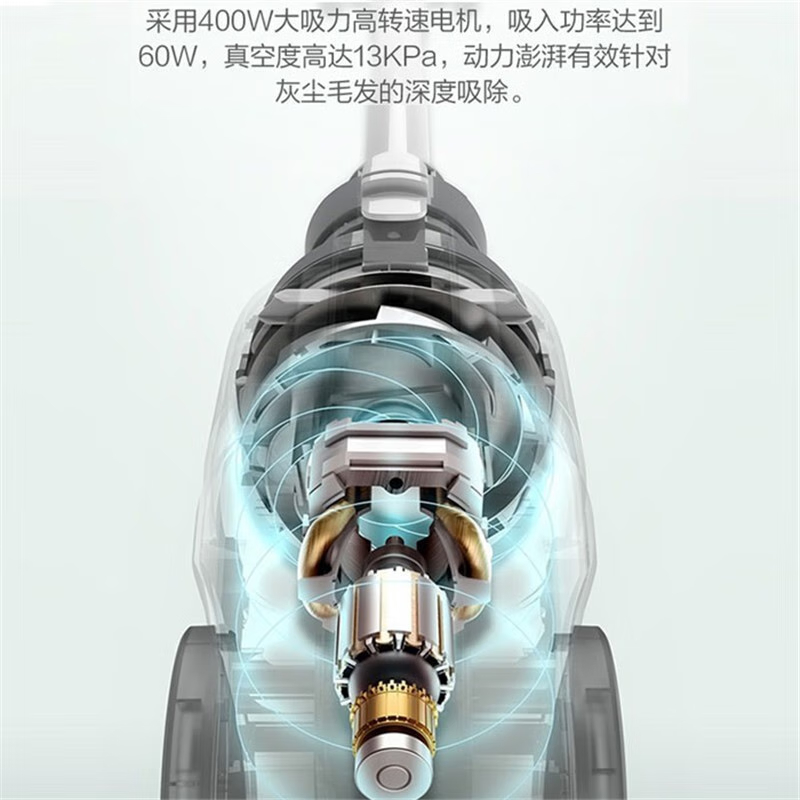美的(Midea) 吸尘器SN7 有线立式手持推杆 二合一多刷头四重过滤强劲吸力低噪 白色高清大图