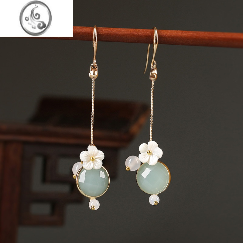 jimi古风耳环配旗袍复古古装中国风耳饰耳坠2023年新款潮耳夹女