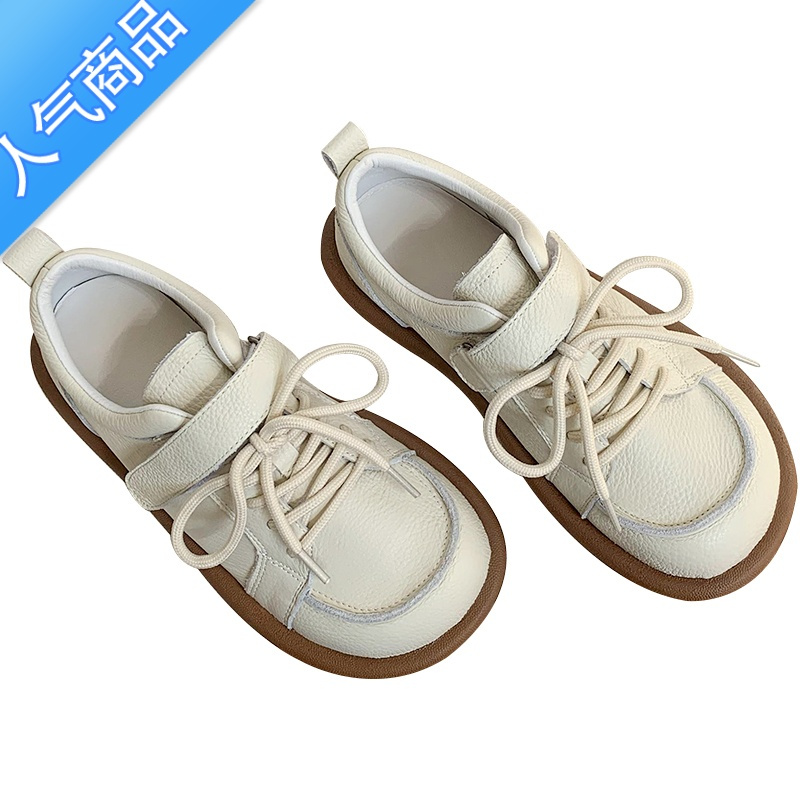 SUNTEK小皮鞋女平底学生休闲鞋子2023年春秋新款森系百搭小白鞋