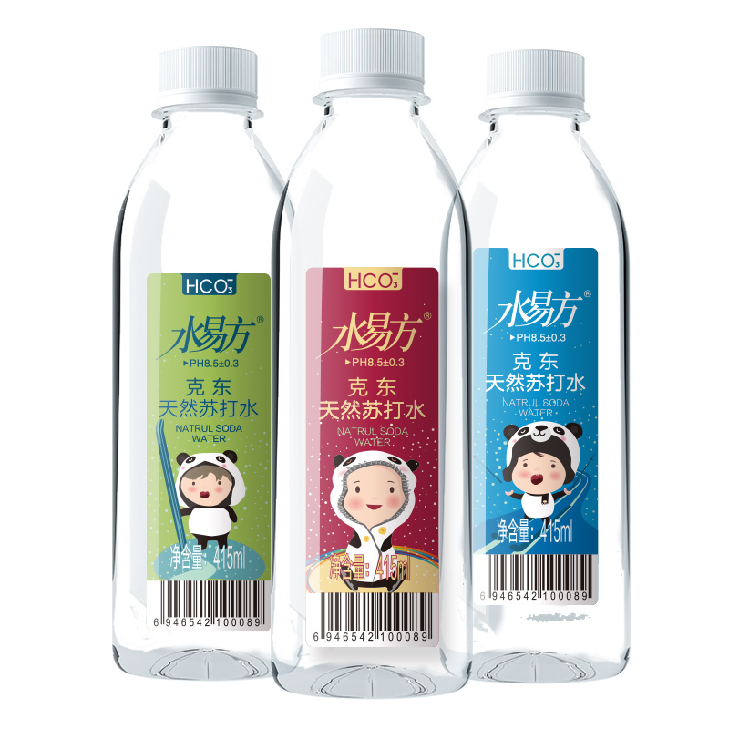 水易方克东天然苏打水415ml*24瓶 无气弱碱性饮用水矿泉水
