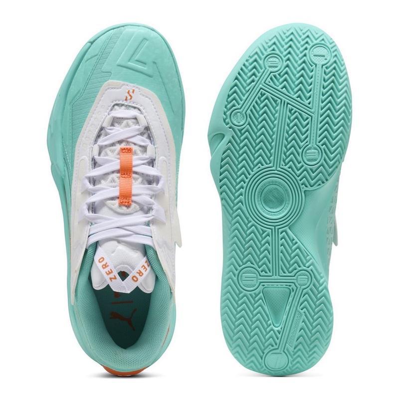 彪马(Puma)女士篮球鞋LaFrance系列银色光泽皮革滑板风格运动潮鞋