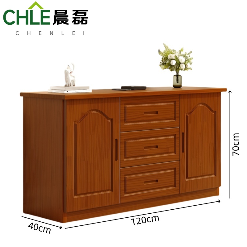 晨磊 实木电视柜 胡桃色 120*40*70cm 个高清大图