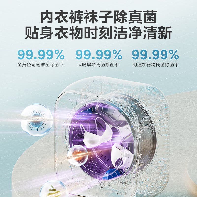 美的(Midea)壁挂洗烘一体洗衣机全自动家用3公斤MD30MINIMAX容量银离子除菌高洗净比95℃高温除菌变频[-]图片