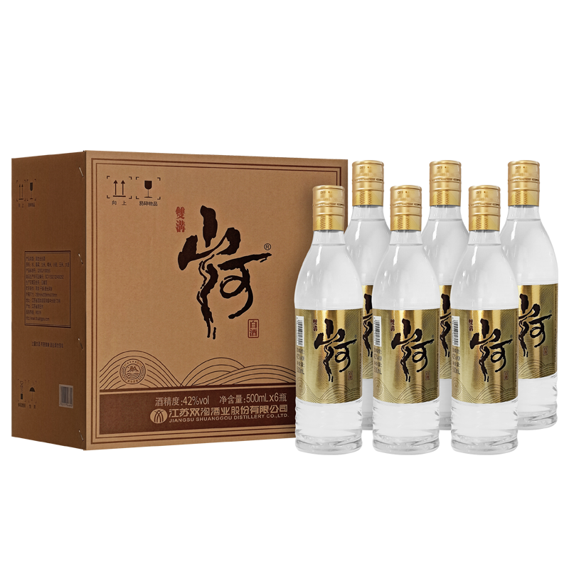 双沟 山河大曲 42度 500ml *6瓶 整箱装 浓香型白酒