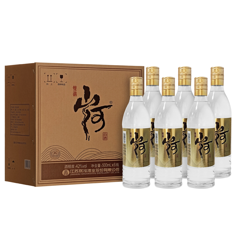 双沟 山河大曲 42度 500ml *6瓶 整箱装 浓香型白酒