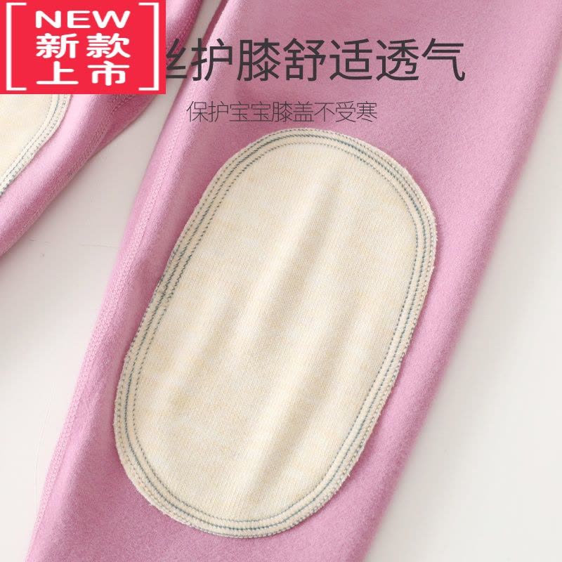 可莉允女童德绒保暖裤内穿加厚护膝宝宝秋裤加绒秋冬款儿童薄绒裤子新款图片
