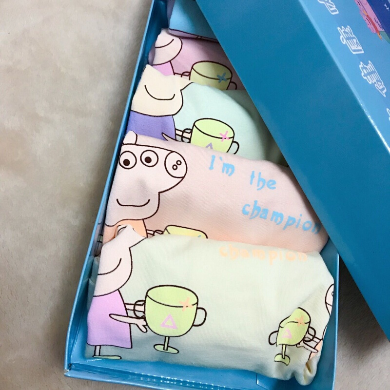 幼童儿童纯棉卡通小猪佩奇小内裤纯棉健康平角内裤男孩颜色随机