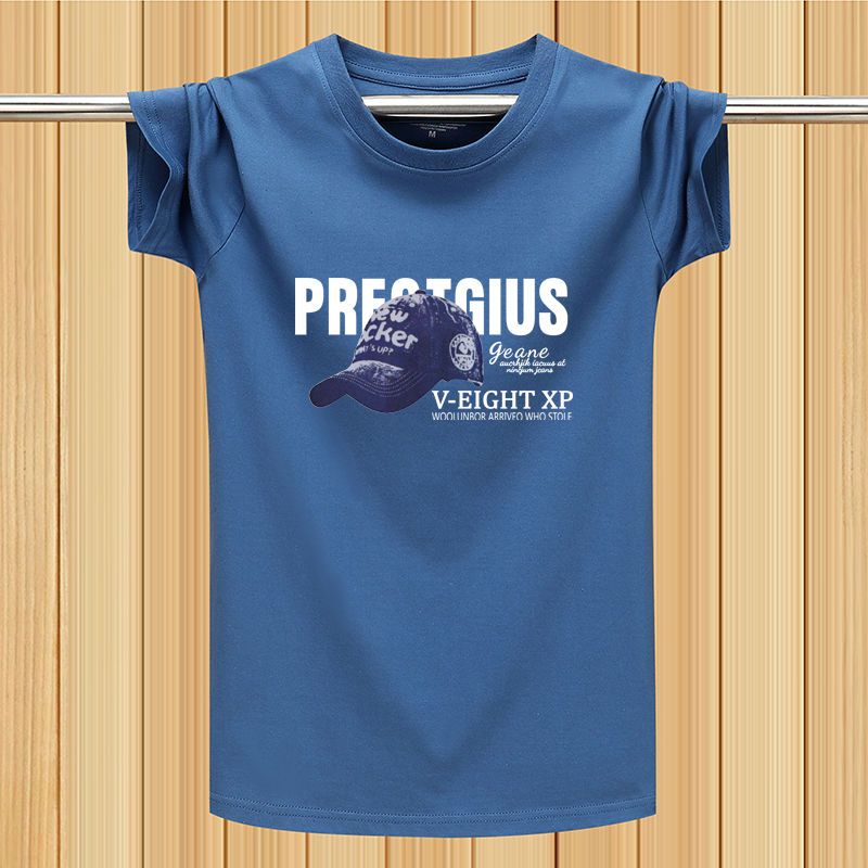 t恤男士潮流短袖圆领印花休闲T恤半袖打底衫ins高清大图