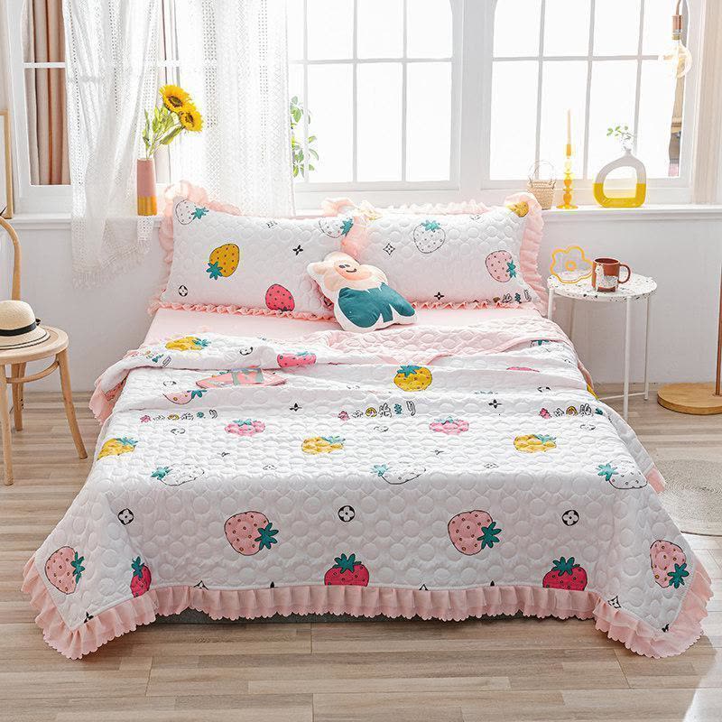 家柏饰(CORATED)夏季韩版花边夏被双层空调被可水洗学生单双人春秋薄被子夏凉被图片