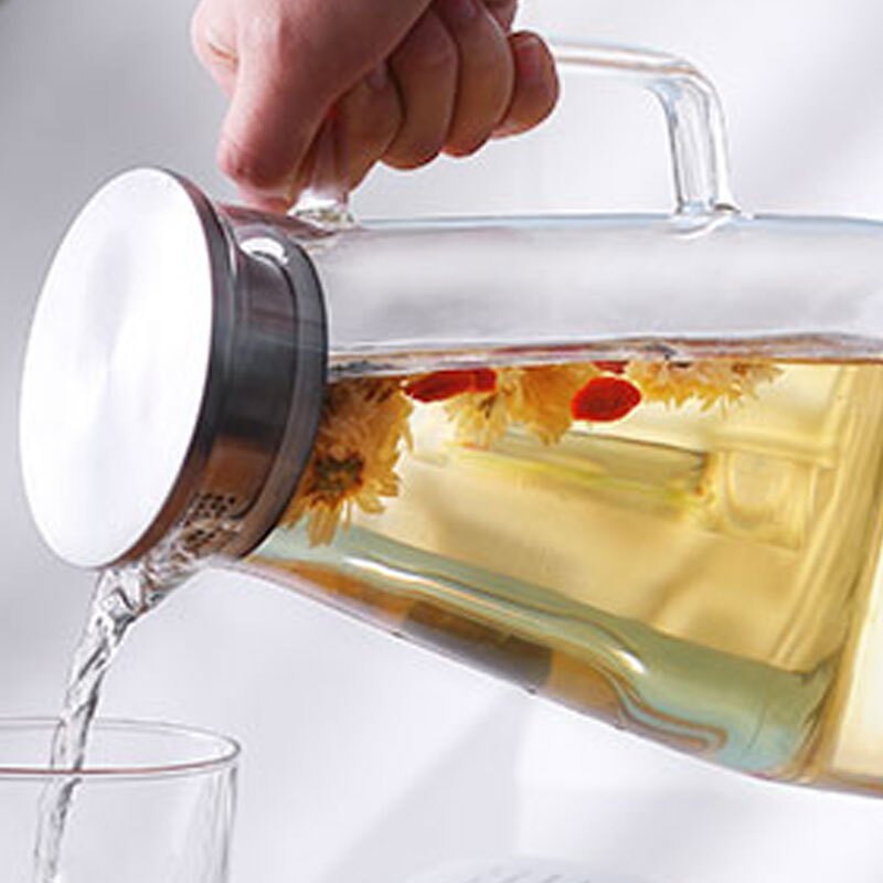 家用冷水壶玻璃泡茶壶凉白开水杯扎壶大容量水瓶套装家居日用水具酒具玻璃杯凉水壶