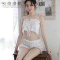 长夜漫漫情趣内衣吊带裹胸睡衣睡裤宫廷女性感一件代发1199 均码 白色