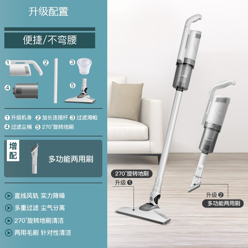 苏宁宜品家用小型手持式有线吸尘器升级两用款LF-12高清大图