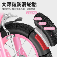 儿童3岁起12寸16寸公主女孩自行车公路通勤自行车 +头盔护具红色 20寸(8-10岁)