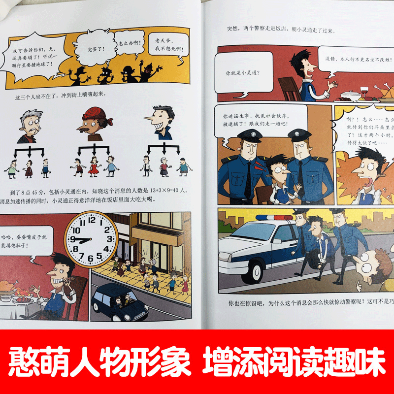 [正版]全套6册 这才是孩子爱看的漫画数学 俄罗斯别莱利曼jj 哇!,科普类书籍小学初中小学生三四五六年级别来丽曼的漫画高清大图