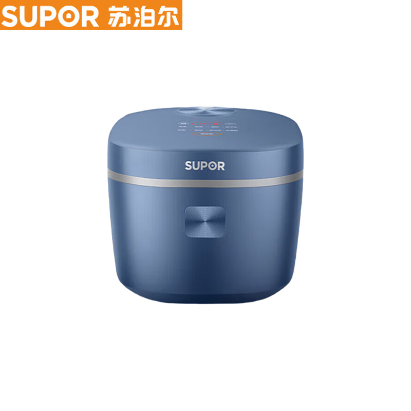 苏泊尔智能电饭煲SF40FC71底盘加热均匀陶瓷内胆健康支持预约功能省心蓝色系设计