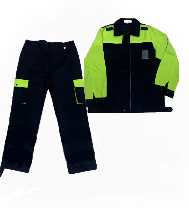 铁冠 纯棉荧光黄夏季工作服 TGFS-119 套高清大图