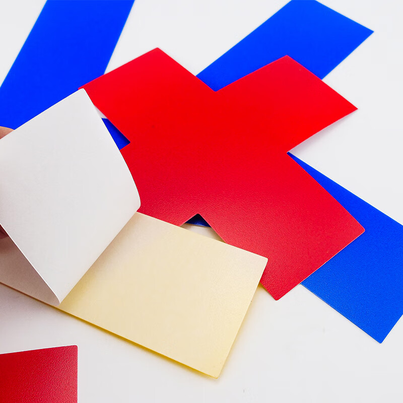 海斯迪克hkl1425s管理地贴6s定位贴地面贴纸四角定位标签155cm红色l型