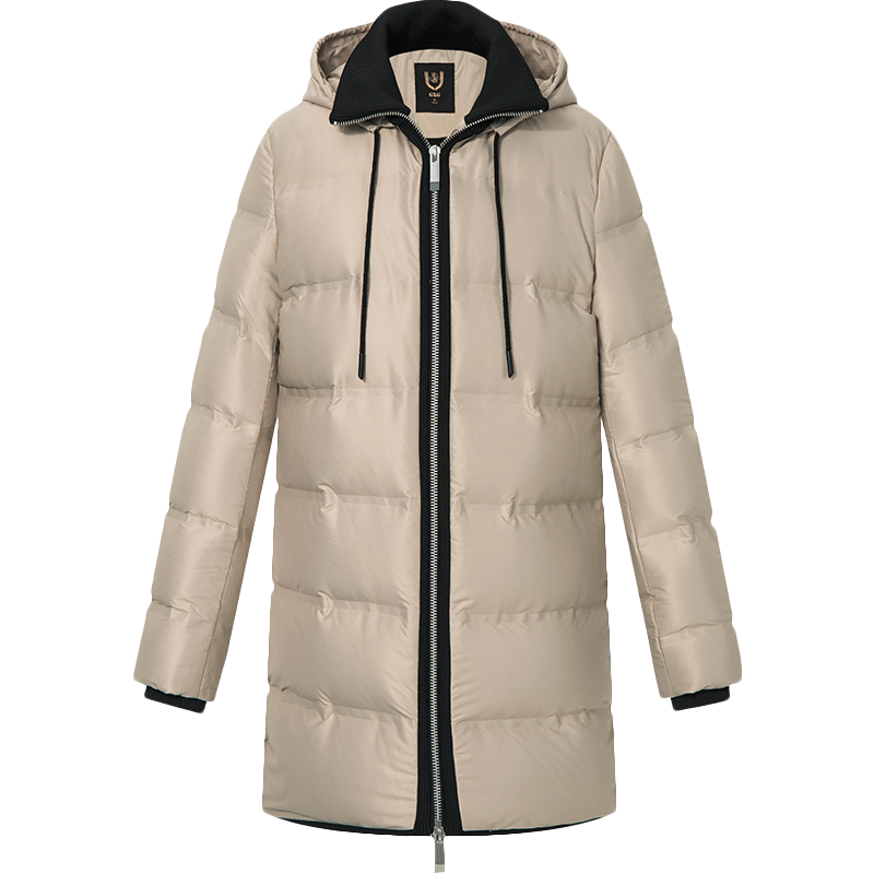 无货不上gxg男装冬季商场同款男士卡其色中长款羽绒服外套174211391