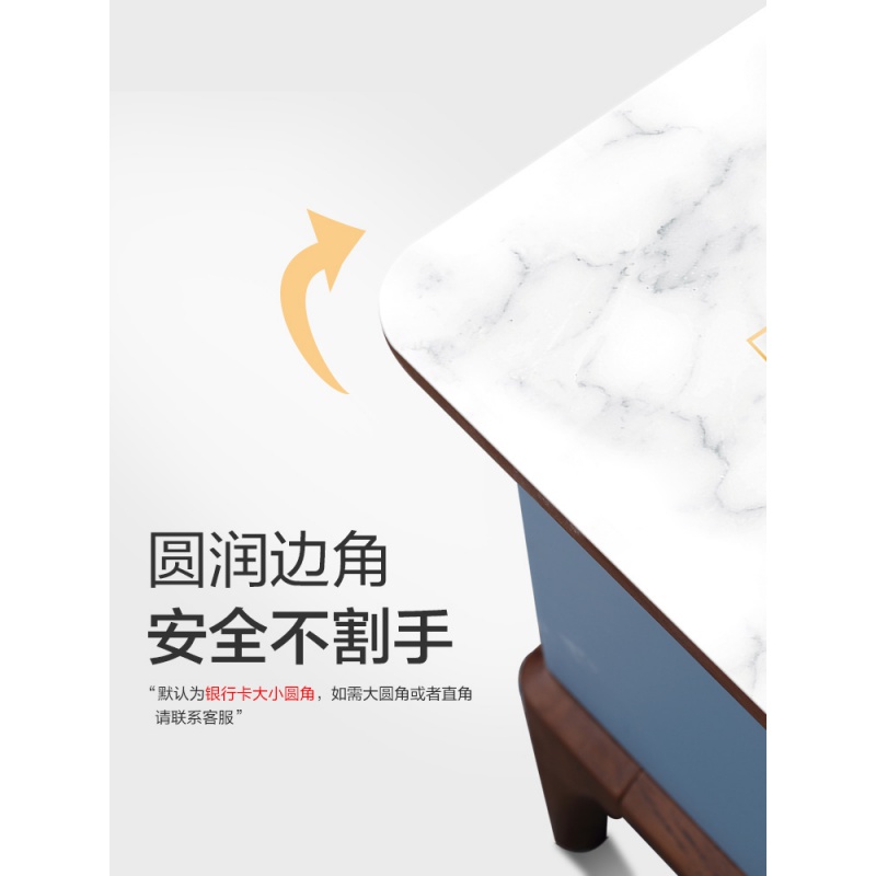 美帮汇简约金色线条仿大理石粗纹防水防油餐厅咖啡厅餐桌桌布厚高清大图