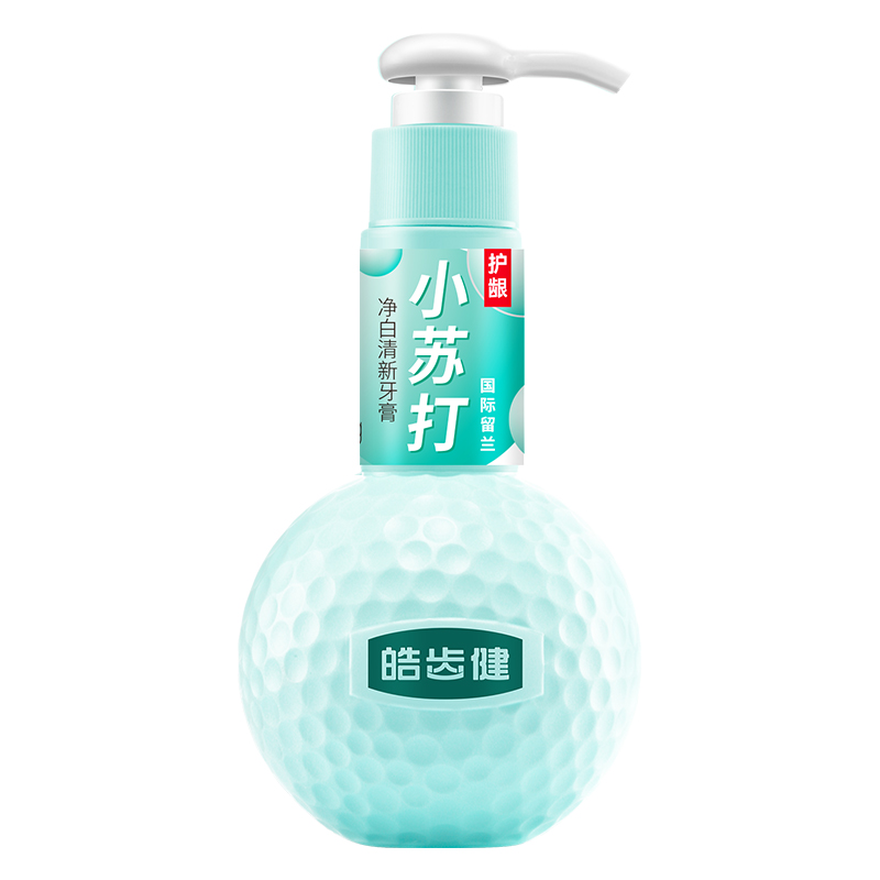 皓齿健 220g 小苏打 国际留兰按压式牙膏 (计价单位:支) 蓝绿色高清大图