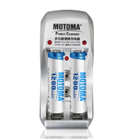 MOTOMA 5号7号9V电池充电器套装镍氢充电电池 无线电话麦克风寻线器玩具快速充电器配2节5号1200毫安电池