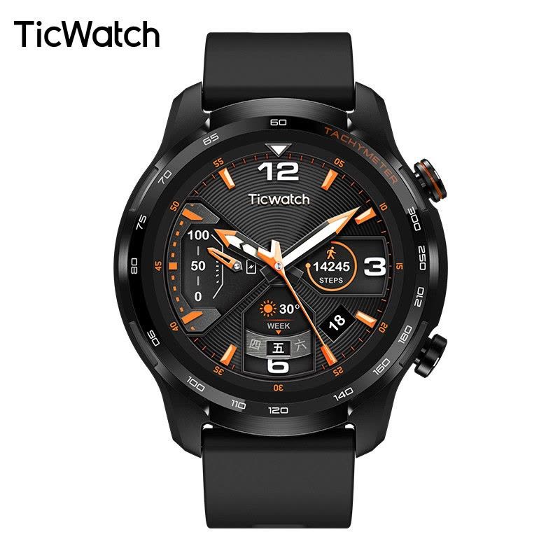 Ticwatch GTW ESIM新品4G通话智能手表NFC支持300+城市公交门禁心率血氧睡眠监测 黑色[移动联通4G版]图片