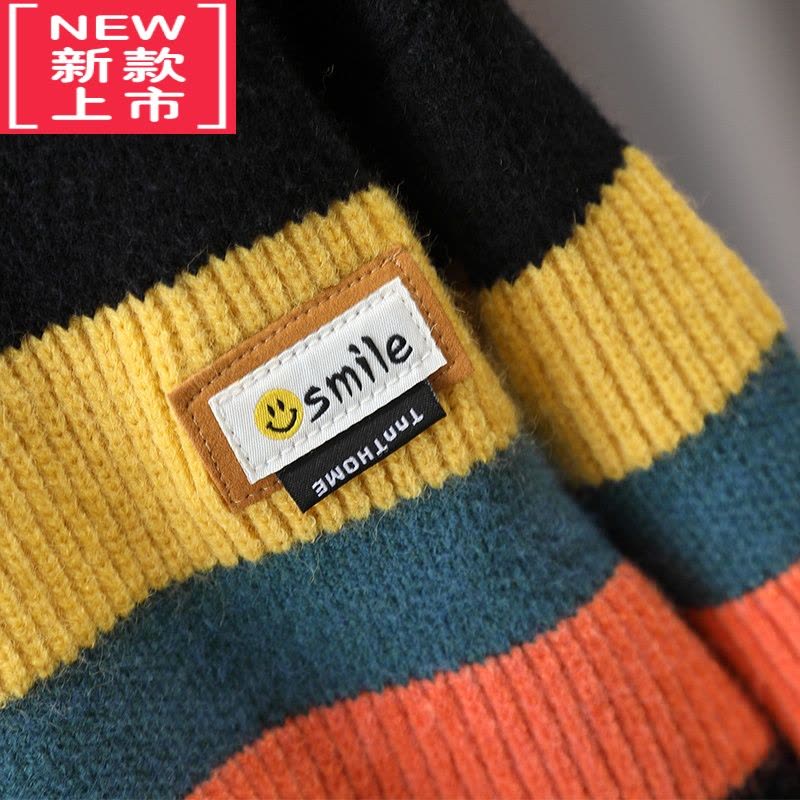 可莉允男童毛衣秋冬款2022新款儿童加绒毛线衣帅宝宝男孩加厚洋气潮冬季图片