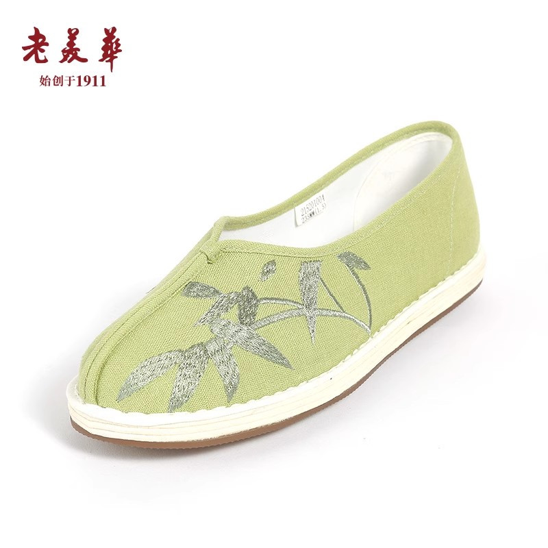 老美华金竹刺绣老北京布鞋女鞋千层底汉服鞋绣花鞋古风新中式女鞋