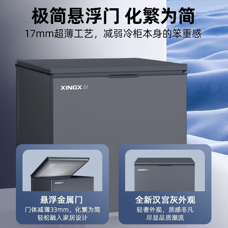 星星(XINGX)300升家用商用减霜净味冰柜 冷藏冷冻转换冷柜 节能顶开冰箱 BD/BC-300KR