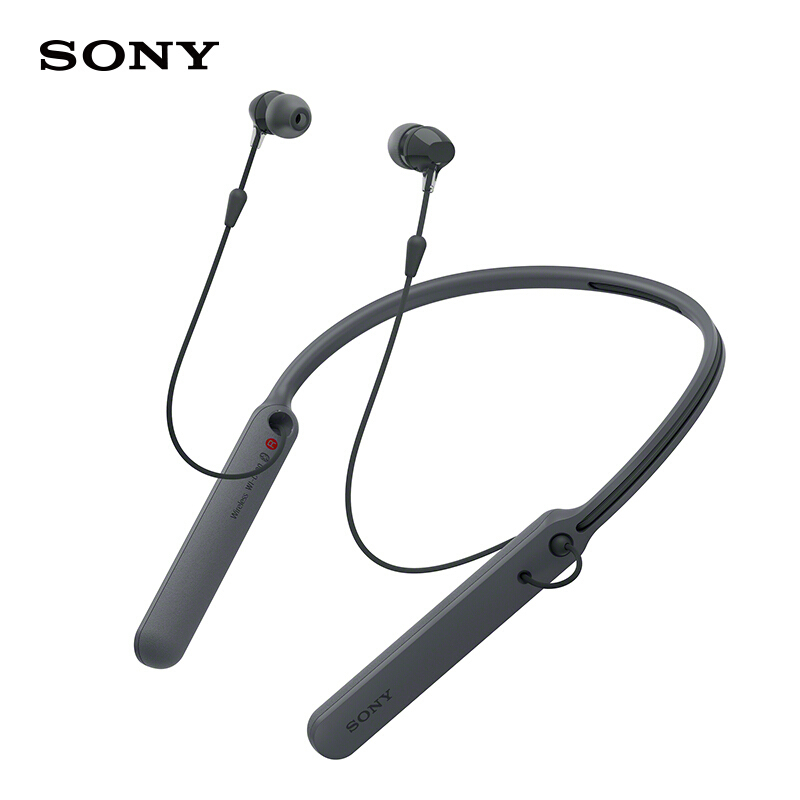 索尼(SONY) WI-C400 无线蓝牙运动耳机 入耳式立体声手机线控通用耳麦 黑色