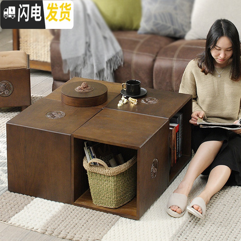 三维工匠现代简约抽屉式收纳柜实木书柜简易书架创意置物架储物柜储物柜子高清大图