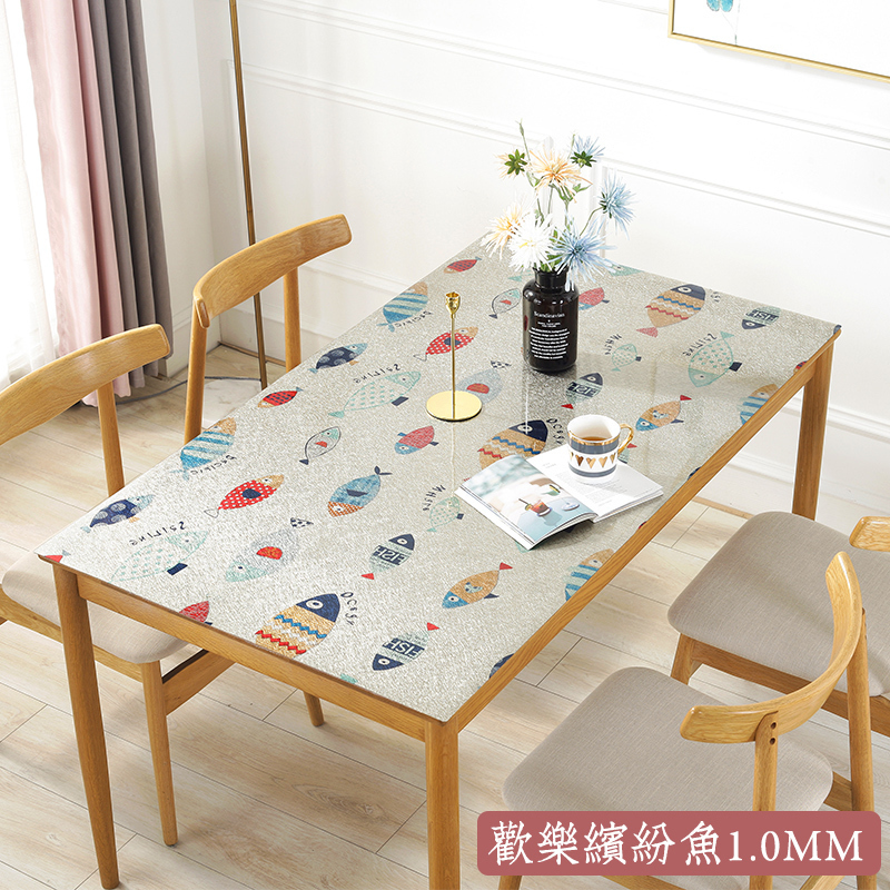 家柏饰(CORATED)北欧桌布PVC防水防烫防油免洗餐桌垫家用长方形软塑料玻璃水晶板高清大图
