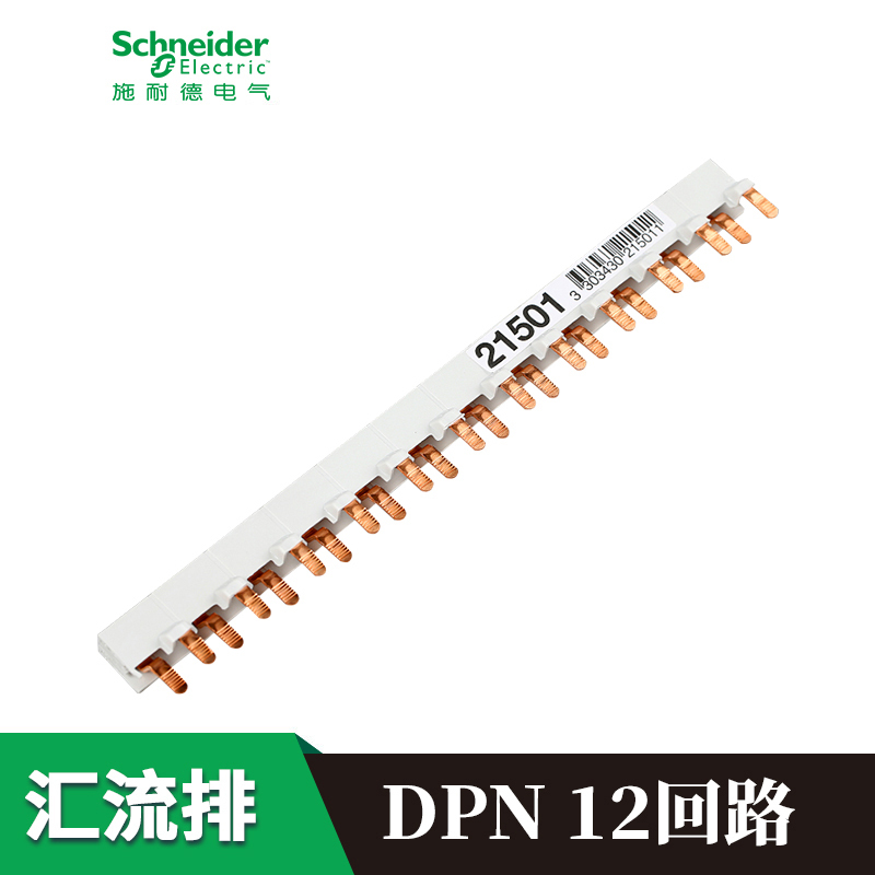 施耐德电气（Schneider Electric）汇流排 断路器空气开关接线排 DPN双进双出 12回路连接铜排