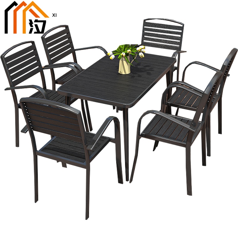汐户外桌一桌六椅套高清大图