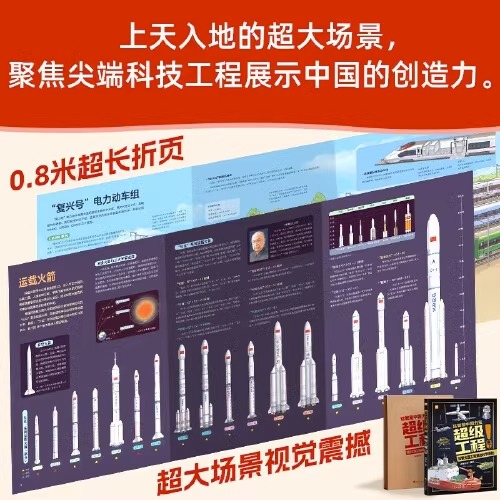 这就是中国力量-超级工程来了 [正版]这就是中国力量超级工程来了儿童趣味军事百科全书漫画版科学绘本科技类小学生课外科普阅高清大图