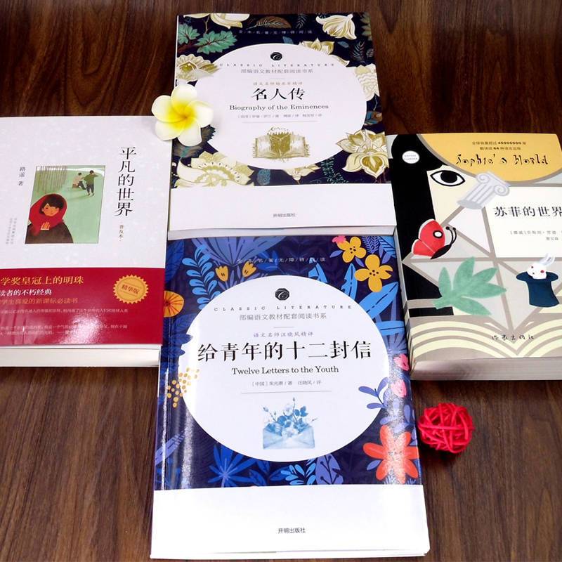 给青年的十二封信【赠考点】 八年级名人传苏菲的世界给青年的十二封信平凡的世界初二课外书