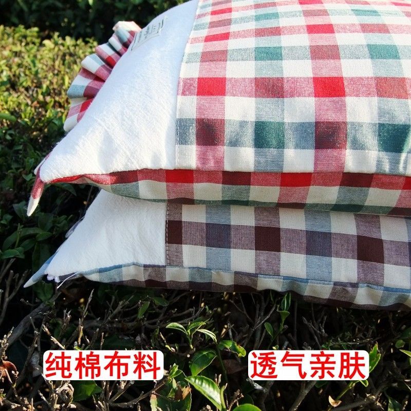 成人茶叶枕头学生枕绿茶枕芯茉莉花薰衣草茶香枕助睡眠护颈椎硬枕