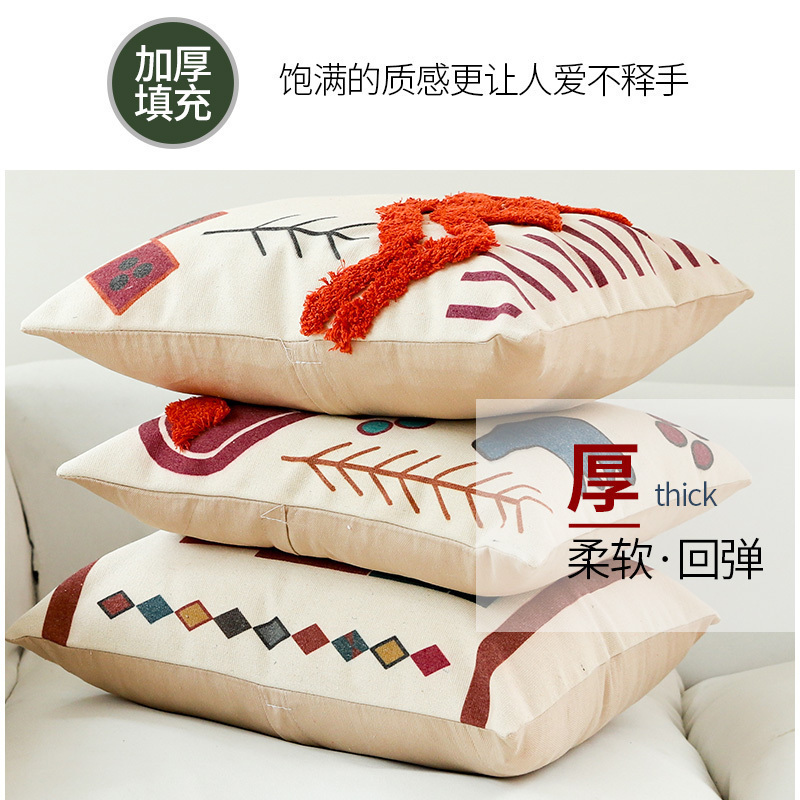 美帮汇北欧抱枕沙发靠垫汽车护腰靠垫办公室午休靠枕床头靠背套腰枕垫芯