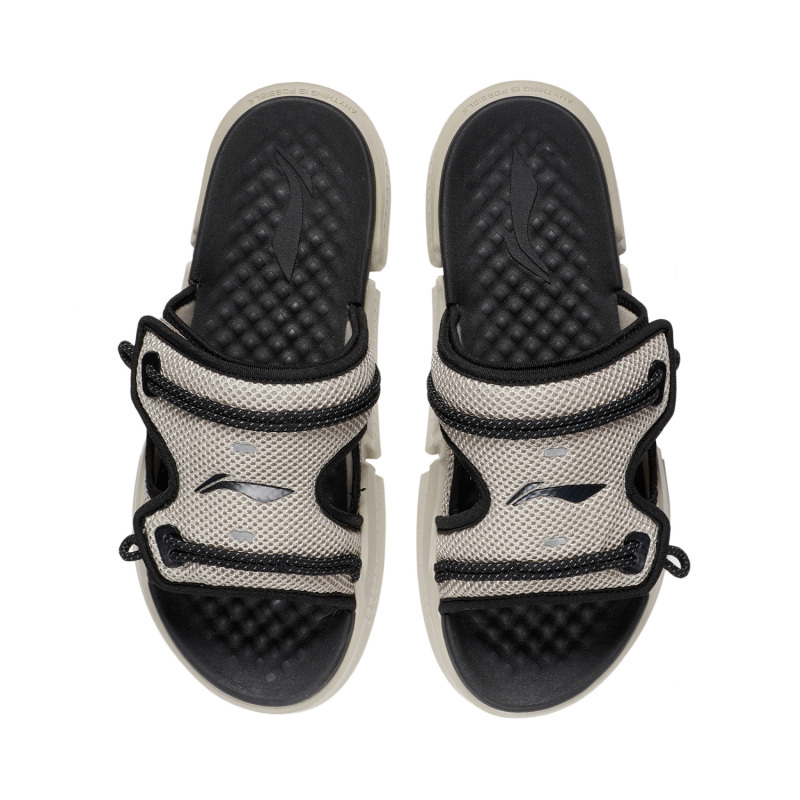 李宁拖鞋男鞋2022新款运动时尚系列鞋子男士反光运动鞋agas013