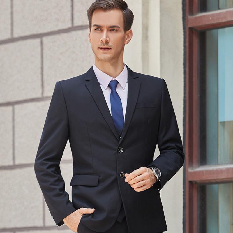 直销男士商务西服套装韩版修身西服外套结婚礼服伴郎西服两粒扣西服s