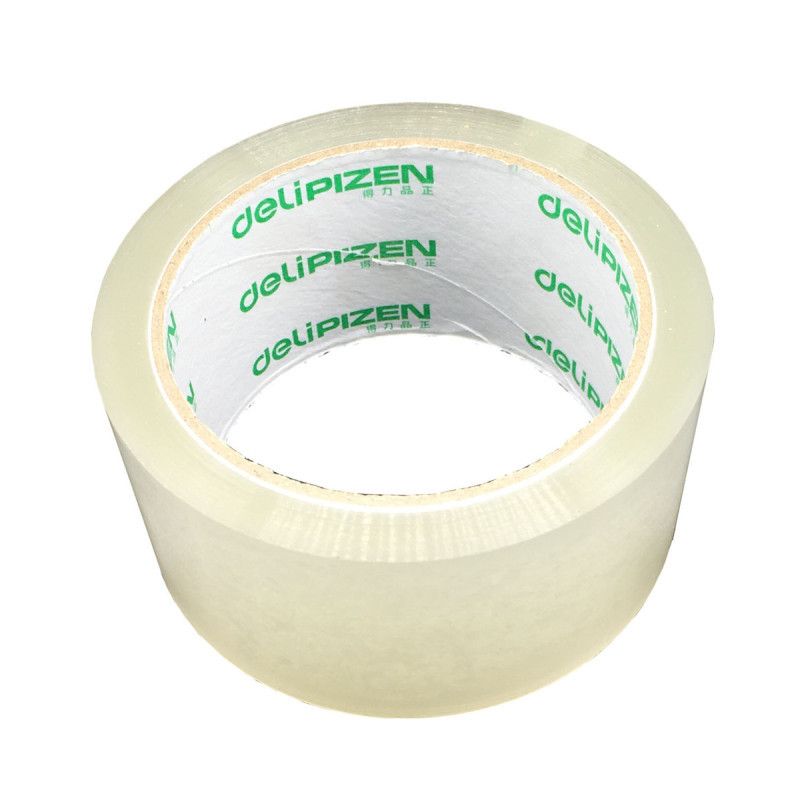 得力deli30911透明胶带48mm宽封箱胶带快递封口布打包胶带办公家用60米长48mm*60Y*45um