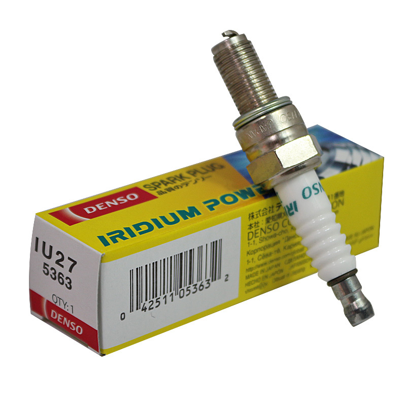 电装(DENSO)单铱金·摩托车火花塞IU27适配ZS125T/JH600/雅马哈/川崎铃木/黄龙/杜卡迪(单支装)