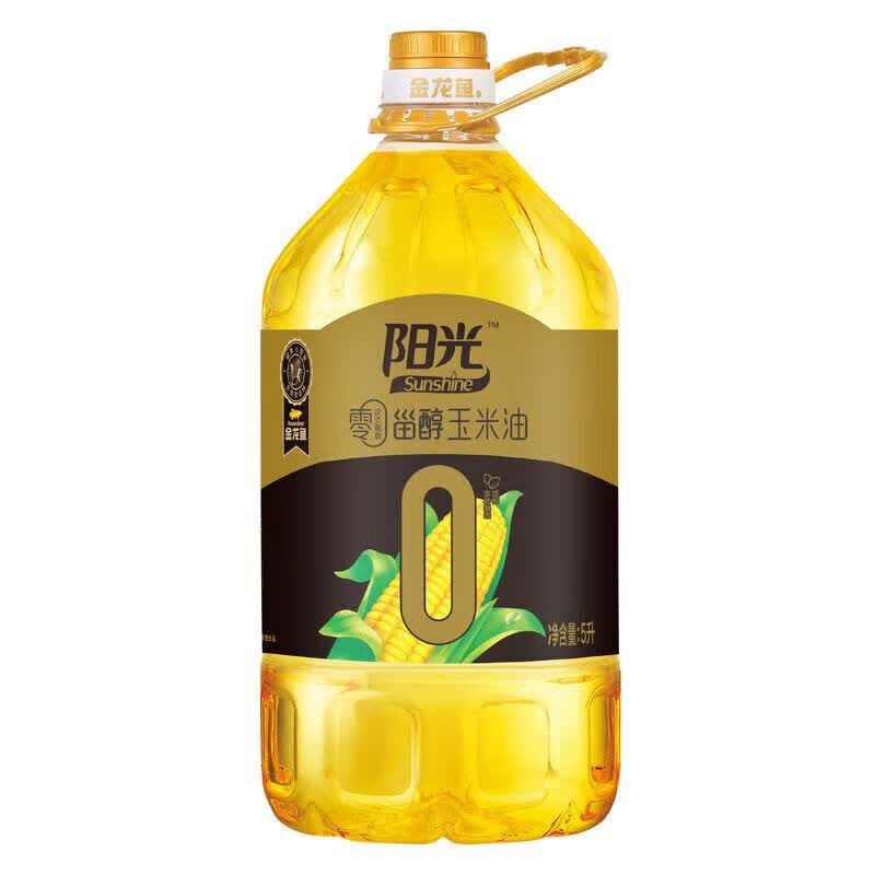 金龙鱼玉米油清透油质轻润低脂烹煮菜肴阳光零反式脂肪甾醇玉米油5L