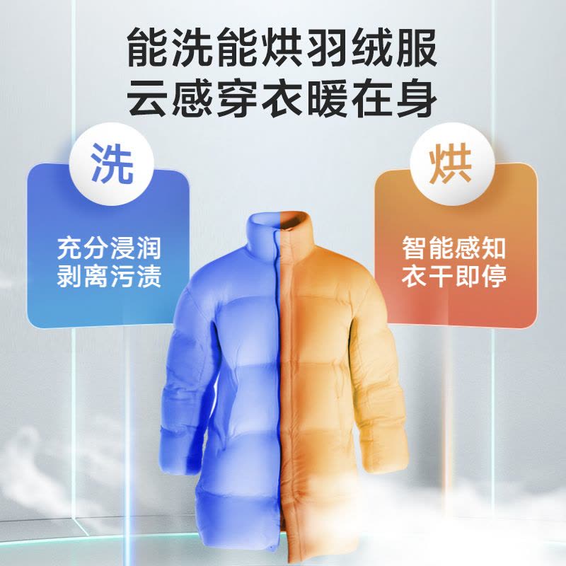 小天鹅金属钛全自动滚筒洗衣机V23PRO+HL02T 10kg干湿除螨热泵柔烘洗烘套装图片
