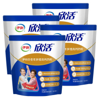 伊利欣活中老年多维高钙奶粉400克袋装成人奶粉早餐独立小包装16*25克(新老包装随机发货)